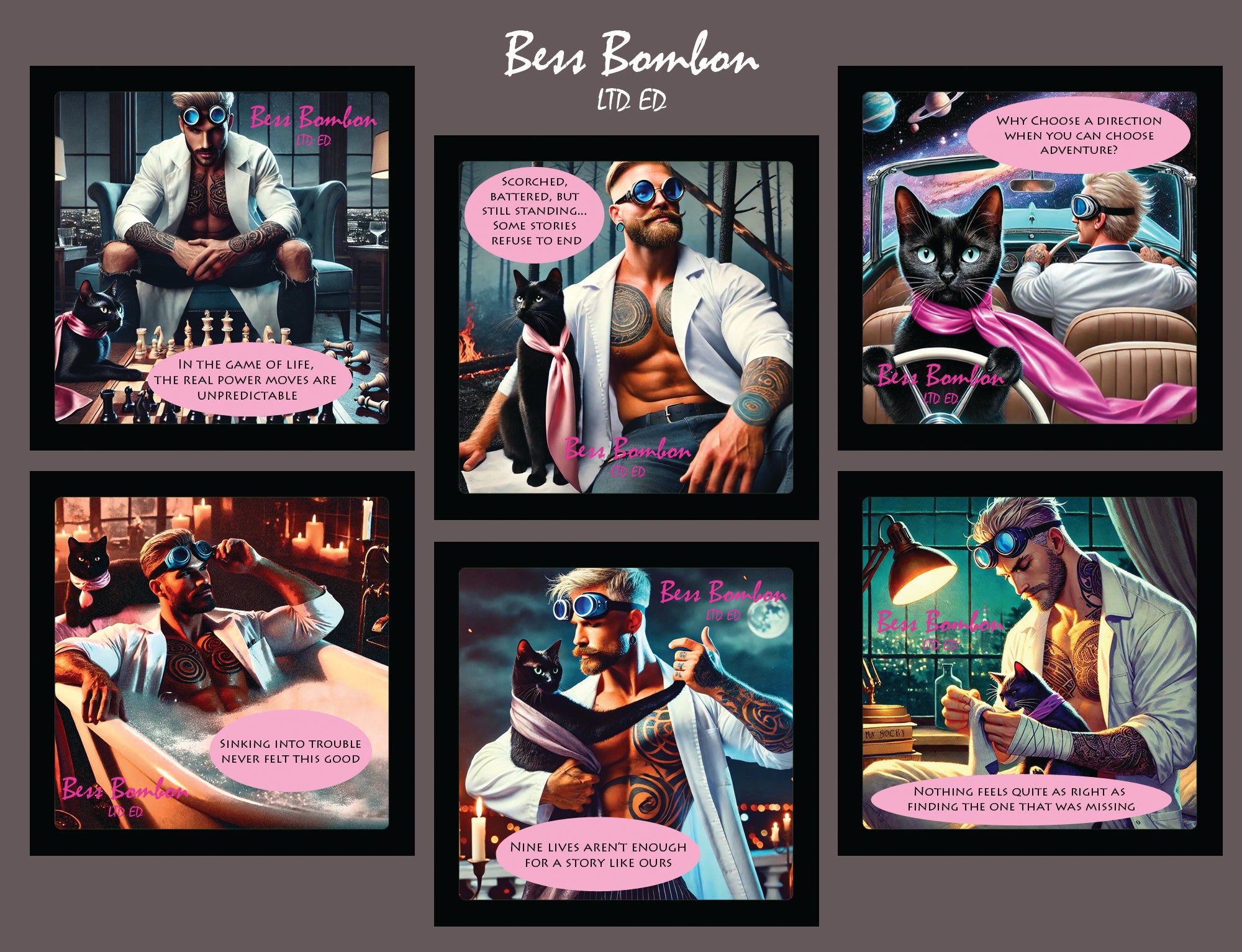 The Black Cat & the Mad Scientist – LTD ED Coaster Set