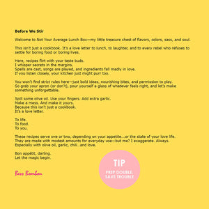 NOT YOUR AVERAGE LUNCH BOX BY BESS BOMBON, PREORDER BEFORE OCT 24TH,  2025